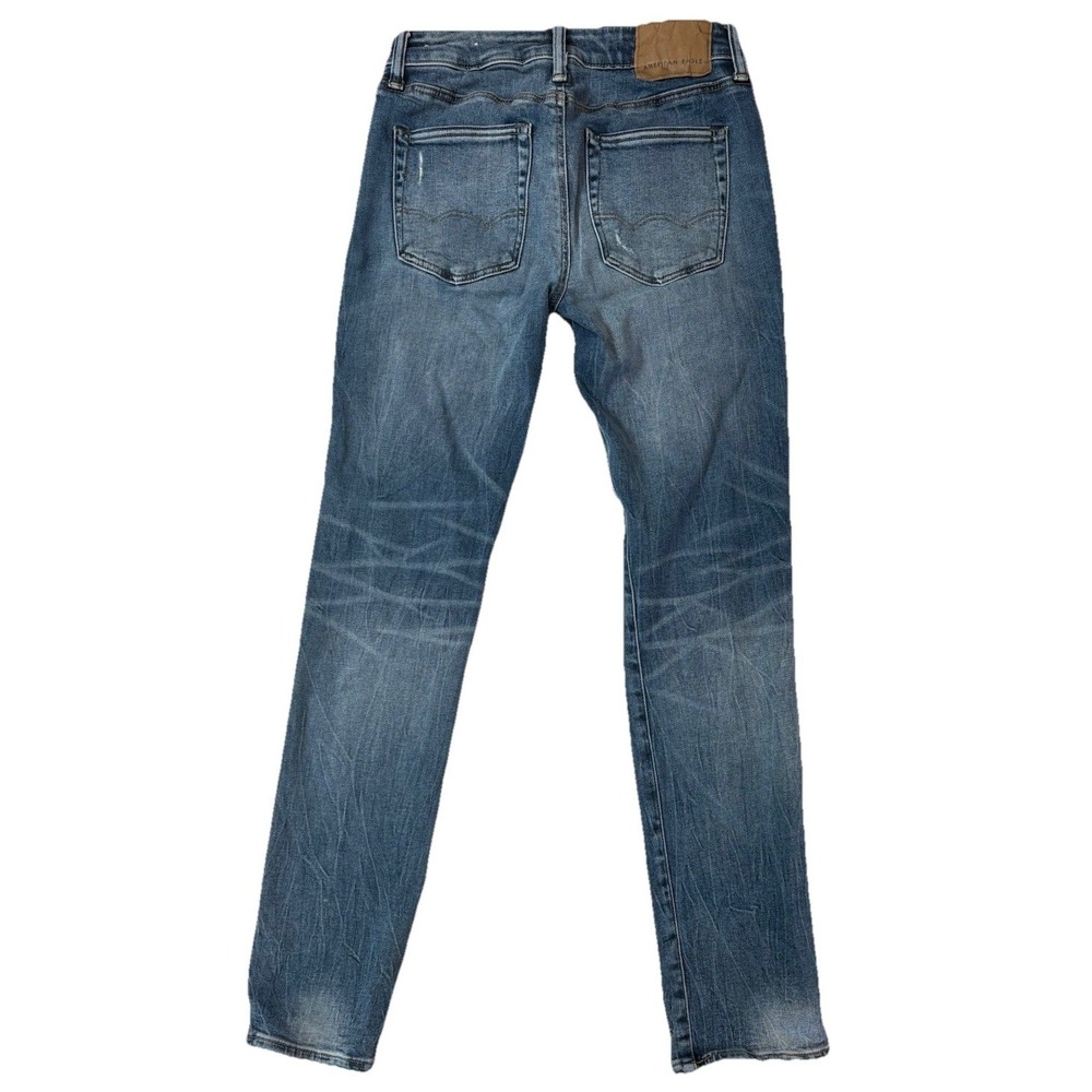 American Eagle Men's Distressed Slim Jeans 28x32 Actual 28x27.5 Mid Rise & Rippe - Picture 3 of 12